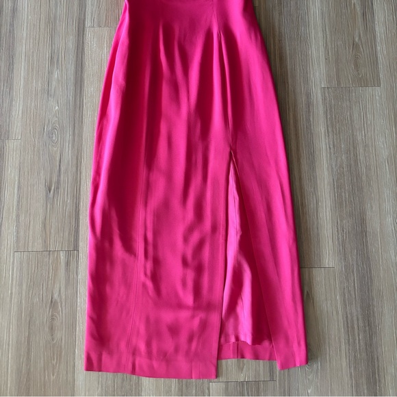 VTG Donna Ricco Dress Maxi Pink Gown Slit Sweetheart Neck Women 8  Barbiecore USA - mordernwear.com